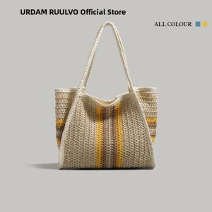 URCDN RDALVO | Resort Style Striped Woven Bag