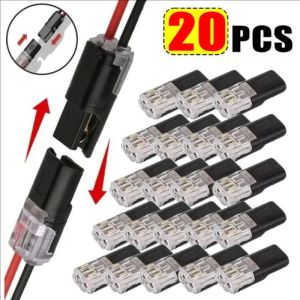 20 ชิ้น ขั้วต่อปลั๊กสายไฟแบบรวดเร็ว / ขั้วต่อปลั๊กสายไฟกันน้ำแบบ 2 ขา / ขั้วต่อสายไฟยานยนต์