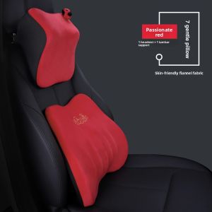 icaroom | Cute Cartoon Memory Foam Car Headrest Neck Pillow and Lumbar Support One Pair