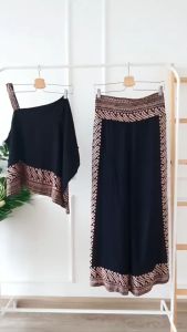 Setelan Tank Top Tarzan Onset Bawahan Kulot Batik Highwaist Set