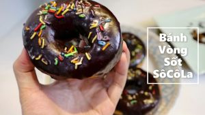 [HCM]Combo làm Bánh Donut phủ Sốt Sô cô la - Fried Donut - Chocolate Glaze - Sén de Lavie - Set bột trộn sẵn nguyên liệu và vật dụng làm bánh ngon và tiện lợi