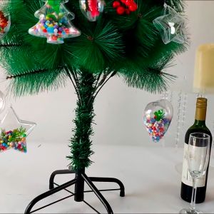 Quả Tròn Ngôi Sao Trái Tim Trong Suốt E79 Phụ Kiện Trang Trí Treo Cây Thông Noel TTNTSS117