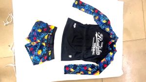 2pcs/set BAJU RENANG WANITA Lengan Panjang Busa Pad  Branya BIKINI DIVING SNORKELING Untuk Pantai RashGuard CUP BRA Realpict Modis Swimsuit Bahan Bagus