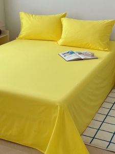 Pure Cotton Washed Bed Sheet Single Piece Solid Color Bed Canopy Three Piece Set Full Cotton Bed Cover Single Bed Sheet Mattress Protector