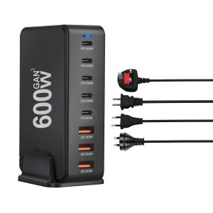 600W/440W/286W/268W/240W GaN Fast Charging Desktop Charger with Multiple Output Ports