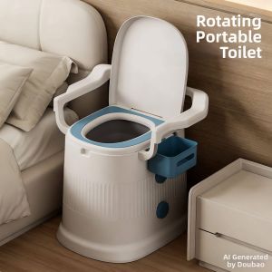 Portable Elderly and Pregnant Women Toilet Portable Bedside Commode