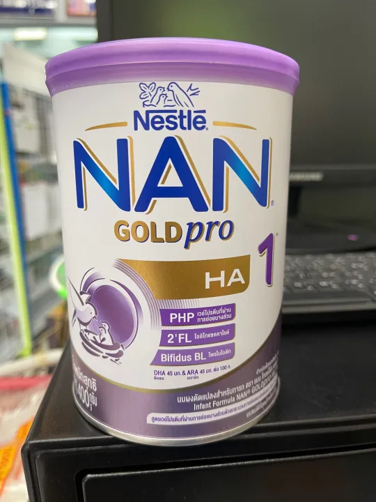 NAN HA gold pro 1 กป 400g * 12 กป แนน เอชเอ ha 1 exp 3/2024 ยกลัง