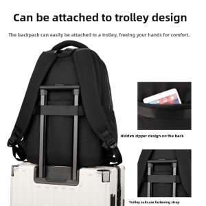 Natural Fish New Large Capacity Simple Backpack Multi-Use High School Mens Bookbag Casual Style Double Shoulder Bag for Campus