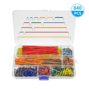 840Pcs Preformed Breadboard Jumper Wire Kit 14 Lengths Assorted for Breadboard Prototyping Circuits DIY Electronic Kit
