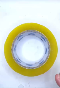 Packaging Tape CLEAR YELLOW Strong Adhesive Big Roll Packing And Binding Tape (size-200m) 1EACH