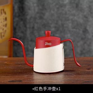 Bincoo ฝาปิดกระปุกกาแฟแบบเคลื่อนที่ขนาดเล็ก Mini Portable Long Mouth Fine Neck Stainless Steel Hang Ear Coffee Dripper