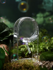 Tafit Hamster Transparent Crystal Hamster Accessories House Hideout Platform Ladder Water Bottle Holder Bathroom Toilet  Food Bowl