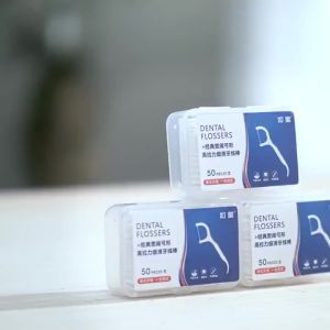 Tăm chỉ nha khoa hộp 50 Cây  tăm chỉ vệ sinh răng miệng