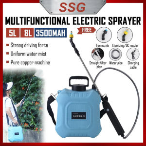 SSG pam racun bateri Knapsack Electric Sprayer Pump With 5L/8L Capacity Gardening Tools 3500MAH Battery Sprayer Pump