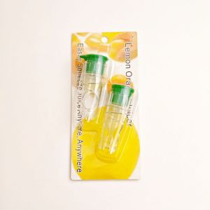Portable Manual Lemon Juicer Mini Filter Kitchen Tool Small Size Plastic Body Circular Opening for Everyone