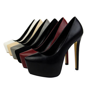 289-1 Giày Cao Gót BIGTREE Đúp Đế Lý Nhã Kỳ Dáng Mới Da Lỳ Gót Nhọn 13.5 Cm - Hàng Chính Hãng