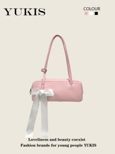 สไตล์เกาหลี กระเป๋าสะพายไหล่เดี่ยวปมผีเสื้อ ผู้หญิง กระเป๋าถือ ลำลอง หลากหลาย กระเป๋าหมอน กระเป๋าใต้วงแขน ทันสมัย โพลีเอสเตอร์ ผ้าฝ้าย ซับใน ปิด