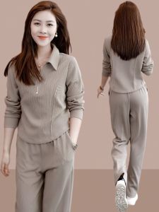 Spring Autumn New Style Womens Sportswear Set Casual Fashionable Hoodie Two-Piece Set Small Size Stylish Anti-Aging