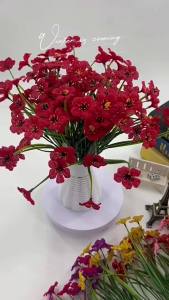 3/6/9/12/15Pcs Artificial Flower Bouquet 35cm Fake Flowers for Home Decor Garden Wedding Decoration Outdoor DIY Vase Accessories