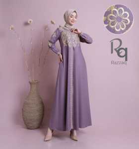 Gamis Cut Aretha Toyobo Premium - Model Terbaru 2023 - Bahan Katun Toyobo Adem dan Tidak Mudah Kusut - Mix Bordir dan Payet - Ukuran M-XXL