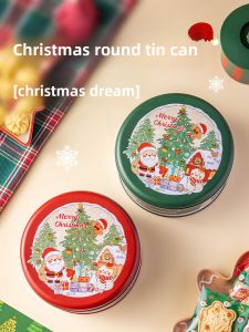 MEIDI | Christmas Cake Packaging Tin Round