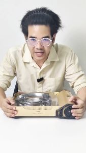 AIKO AK-88 สีทอง เตาแก๊สปิคนิค อลูมิเนียม เซฟตี้ดีไวส 3.5 กิโลวัตต์ พร้อมกระเป๋า (ไม่รวมแก๊ส)