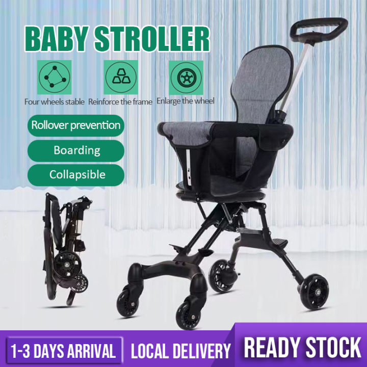 Foldable Magic Baby Stroller 4 Wheels Ultra Lightweight Baby Chair Strollers Trolley Baby Stroller Stroller Baby Budak Stroler Lipat Lazada