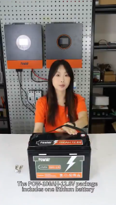 PowMr LiFePO4 Battery 12-24V 200Ah Deep Cycle Built-in BMS Lithium Iron Phosphate for Solar System