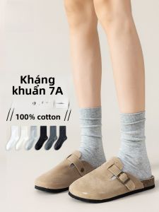 MiiOW | Tất cotton mỏng kháng khuẩn MiiOW dành cho nữ Tất cotton dài đến bắp chân mùa thu 2025 Tất cotton thoải mái thoáng khí