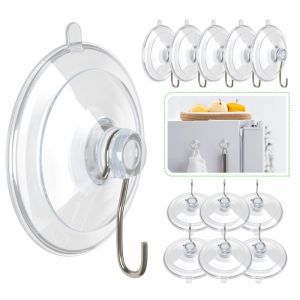 10/5Pcs Suction Cup Hooks Glass Window Wall Hook Hanger Towel Hanger Utility Hook Home Kitchen Bathroom Supplies