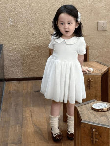 Princess Style Unique Beautiful White Peter Pan Collar Party Dress