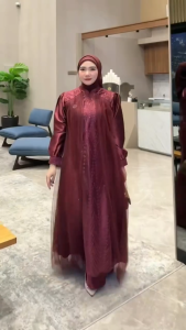 COD Leya Dress Velvet apk Brokat Tille Dress Wanita Terbaru 2025 Kekinian Dress Untuk Kondangan