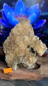 Hoa đá Thạch Anh màu vàng Citrine tự nhiên có hóc nhỏ năng lượng vũ trụ 897