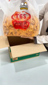 SNACK TES TORTILLA CHIPS RASA JAGUNG BARBEQUE CEMILAN MURAH