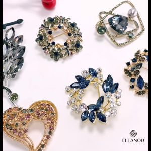 Ghim cài áo nữ Eleanor Accessories trâm cài đính đá nhiều họa tiết phụ kiện thời trang 4782