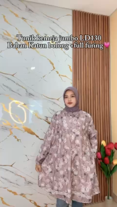 Tunik Kemeja Jumbo Ld 130 Cm Model Katun Bordir Katbol