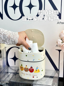 Cute Mini Trash Can Desktop Office Living Room Pressurized Storage Small Size Attractive High Value Plastic Square Shape Bin