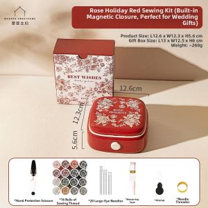 MODERN SWEETHOME | Modern Rose Holiday Magnetic Sewing Kit Red