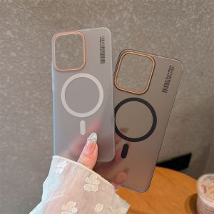 Case for OPPO Reno14 Pro Reno14 5G Reno13 Pro Reno13 5G Reno13 F Reno14 F Matte Frosted Translucent Phone Case Built-in MagSafe Ring Hard Cover Anti-Yellowing Anti-Fingerprint Drop Protection