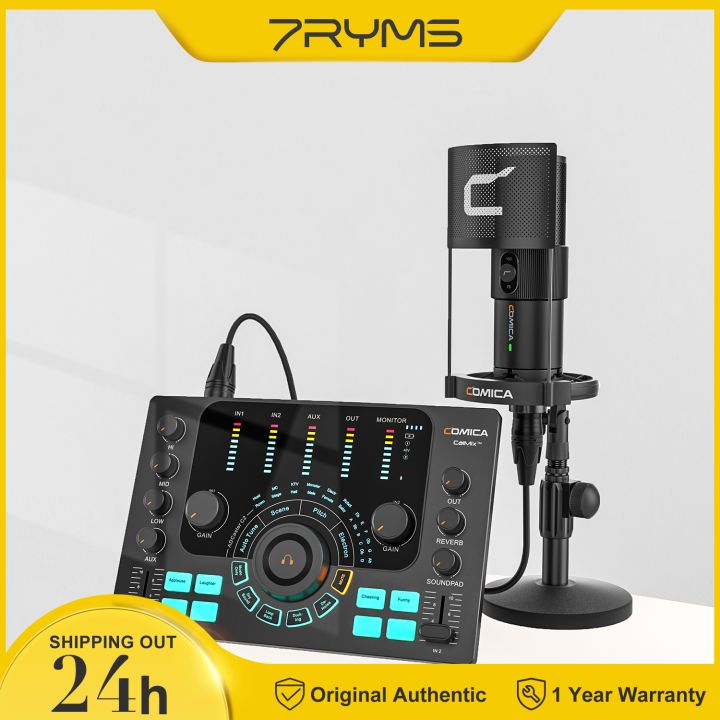 Comica ADCaster C2 Audio Interface, 48kHz/24bit Built-in 5.3 Bluetooth ...