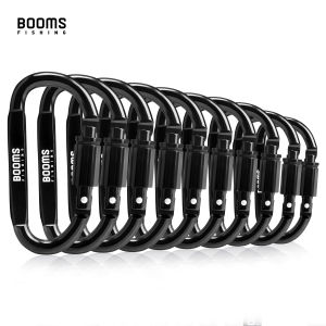 Booms Fishing 1/9Pcs Survival D-ring Carabiner Clip Screw Lock Travel Hook Aluminum Aalloy Buckle Karabiner Camp Climb Equipment