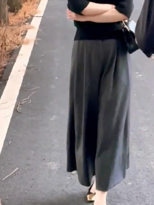 MANMI | Elegant Loose Wide Leg Crop Casual Pants