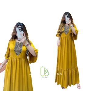 Gamis Busui Bumil Friendly Resleting Depan Bahan Rayon Premium