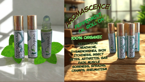 AromaScence Peppermint Panyawan Oil Roll On 100% Organic 10ml