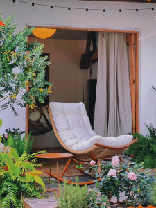 MEIQI | Trendy Rattan Single Lazy Rocking Chair