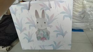 gift (สินค้าพร้อมส่ง) ถุงกระดาษ+กล่องของขวัญ ใส่ของขวัญ ของชำร่วย  ลายกระต่าย ราคาถูก