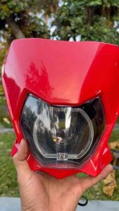 LAMPU DEPAN KLX BF DTRACKER  SET BATOK MERAH COSTOME BILED
