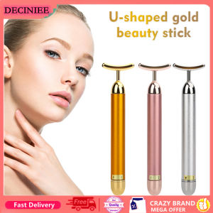 DECINIEE 24k Gold U-Shape Face Lift Roller Energy Beauty Bar Face Slimming  Massager Anti-wrinkle Skin Tightening Skin Care Tool
