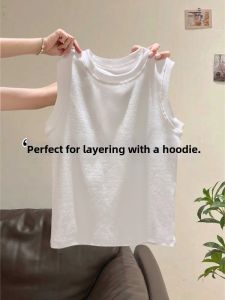 LUOSHAO | Neck-showing Sleeveless Cotton Vest