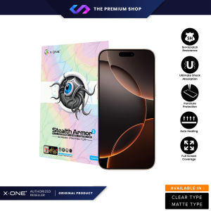 X.One Stealth Armor 3 Clear Matte Screen Protector for iPhone 16 15 14 13 12 Mini 11 Pro Xs Max Xr X